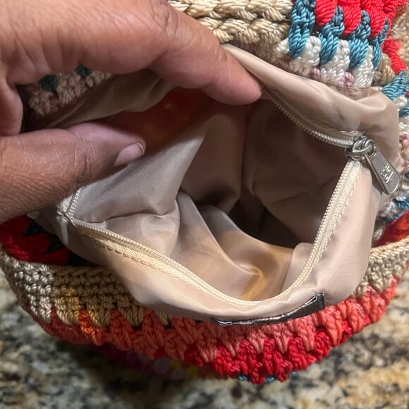 The Sak Originals Multicolored Shoulder Drawstring Purse Stripe Hobo Bag BOHO - Picture 6 of 10